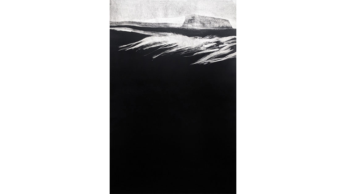 The Actions of Storms; sleep movements, 2021, monotype on 250gsm Velin Arches, 120.0 cm x 80.0 cm, courtesy the artist and Australian Galleries