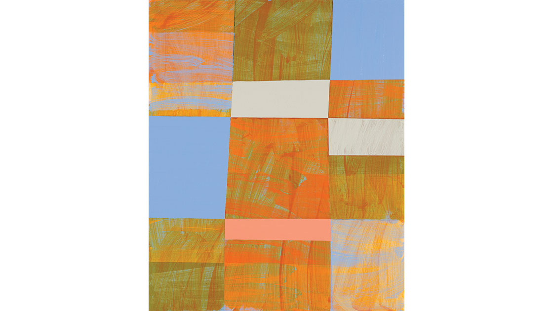 double happiness, 2021, acrylic on canvas 120 x 100 cm, courtesy Drill Hall Gallery double happiness, 2021, acrylic on canvas 120 x 100 cm, courtesy Drill Hall Gallery