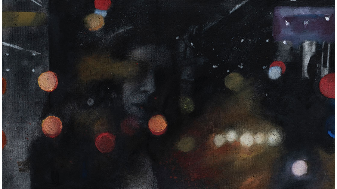 Aliki Tsopanian, BFA Painting, "Late Hour," oil, charcoal and pastel on canvas