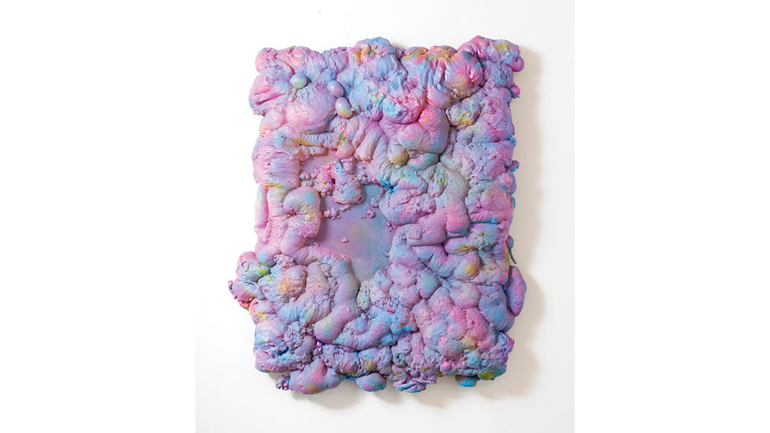 Jie Ye Li, BFA Painting, "Before Morning," expanding foam and resin on canvas