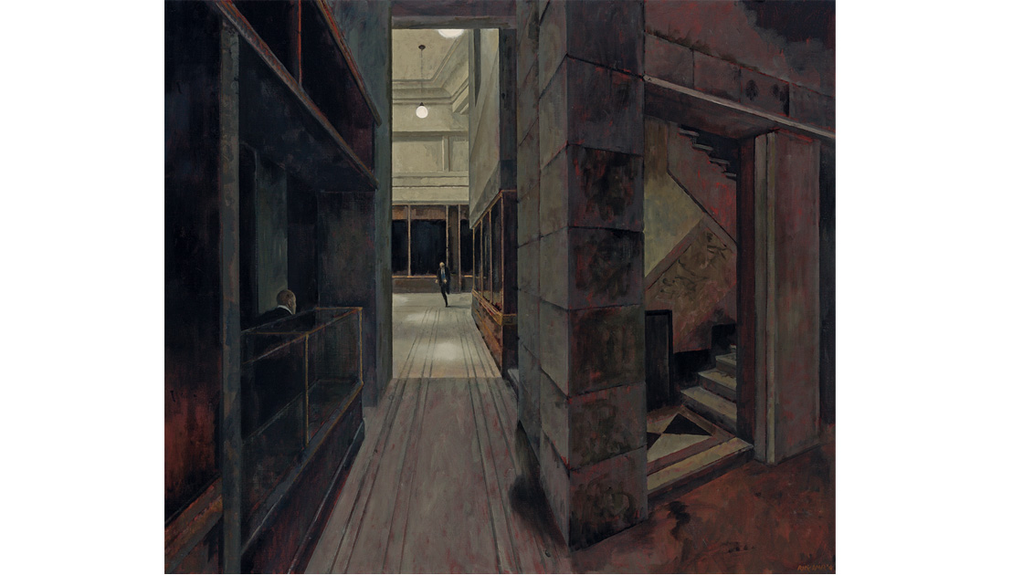 In the building, 2014, oil on canvas, 100 x 117cm