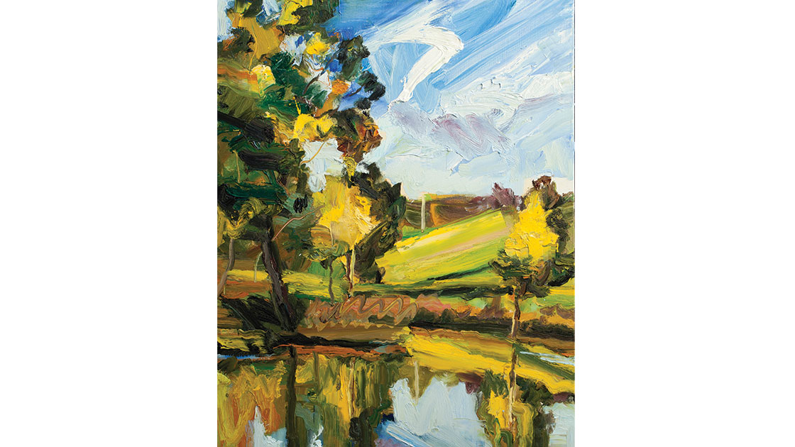 Afternoon landscape, 2021, oil on linen 91.0 x 71.0 cm, courtesy Jan Murphy Gallery