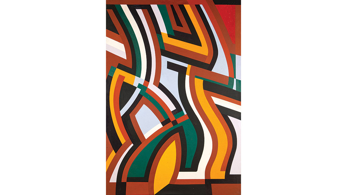 "Abstract 1," 1985, oil on canvas, 118 x 172.3 cm, photo Lyle Branson, courtesy the estate of the artist and Lawrence Wilson Art Gallery.