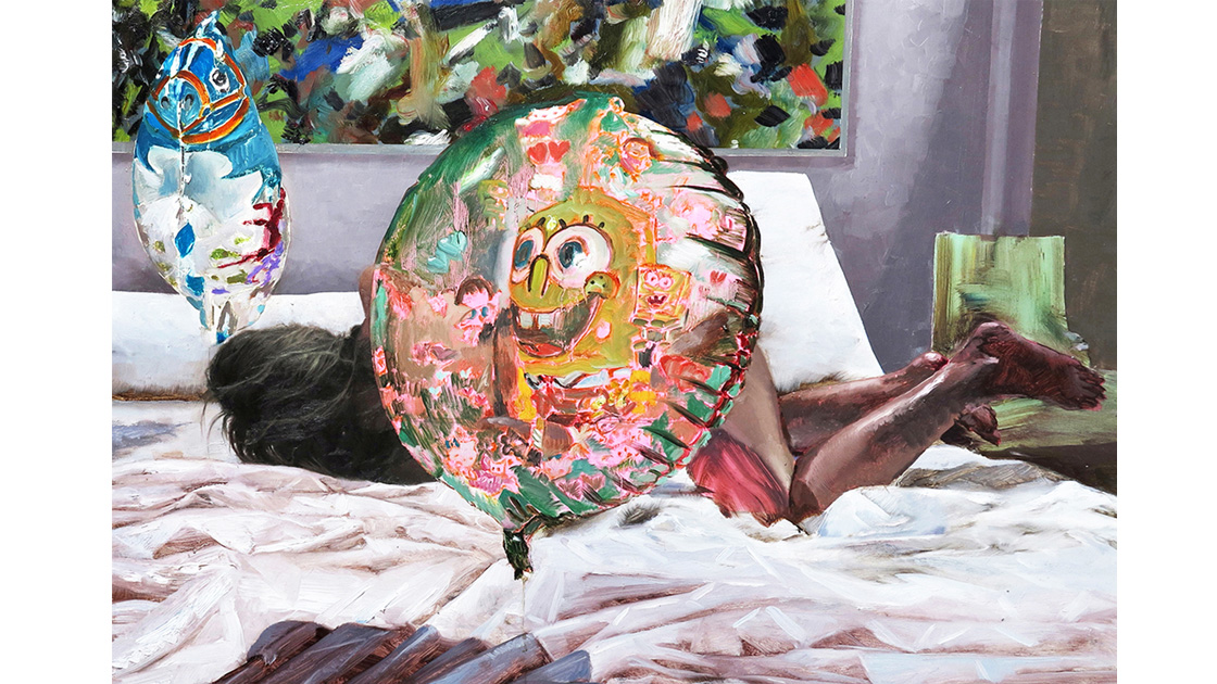 Sophia Hewson, 2014 Fierce bulls fall to the ground, oil on board, 91 x 132cm Sophia Hewson, 2014 Fierce bulls fall to the ground, oil on board, 91 x 132cm