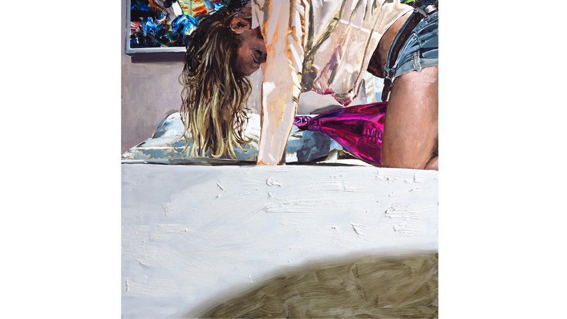 When the god comes violently into the body, 2014, oil on board, 91 x 91cm When the god comes violently into the body, 2014, oil on board, 91 x 91cm