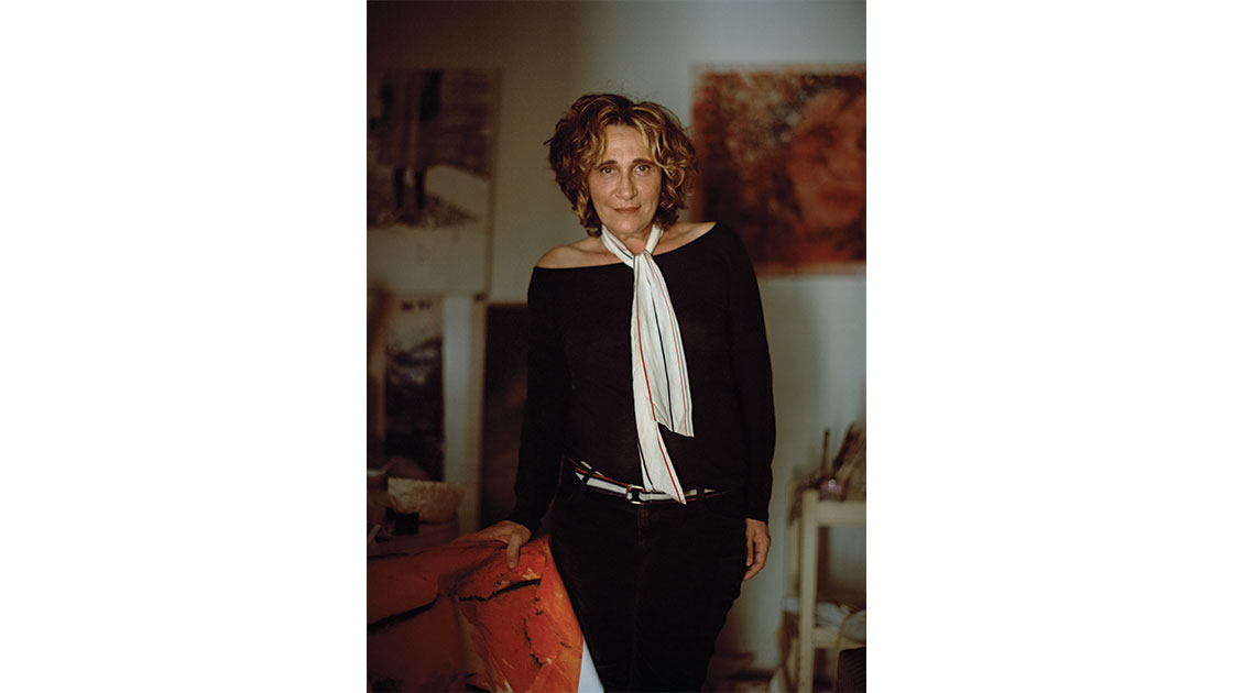 Teena McCarthy photographed in her studio by Saskia Wilson, 2020