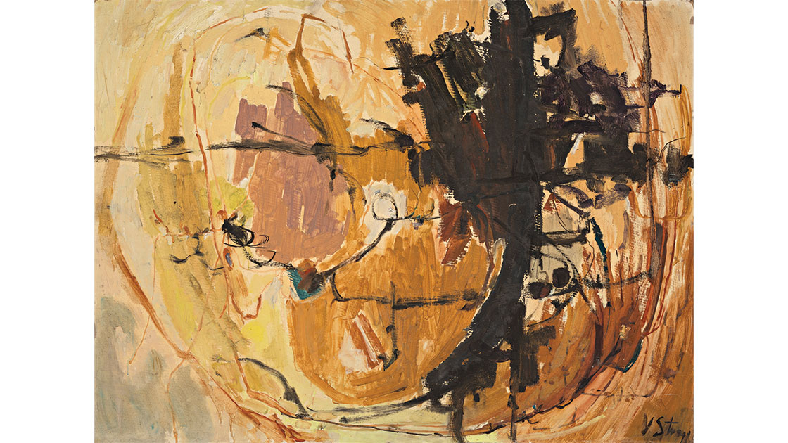 Yellow Landscape, c. 1967, mixed media on board, 75.5 x 100 cm, courtesy National Art School